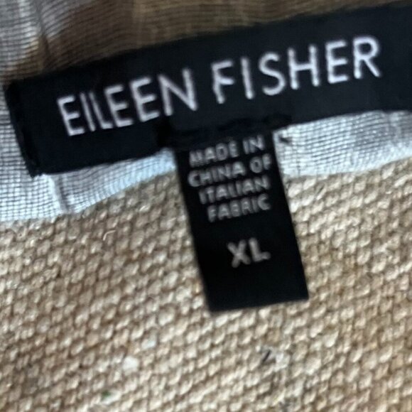 Elieen Fisher Double Weave Silver Crinkle Sheen Linen Jacket/Blazer Sz XL - Picture 7 of 11